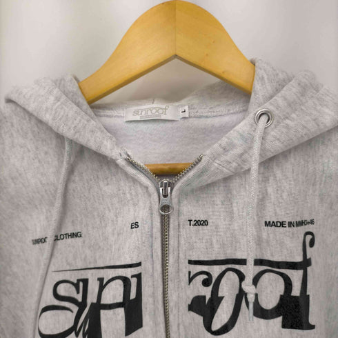 サンルーフ sunroof half logo heavy weight double zip hoodie メンズ JPN:L