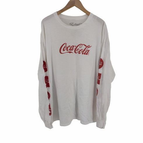 コカコーラ Coca-Cola NEON RIOT フロントxスリーブ ロゴプリント L/Sカットソー メンズ 2XL