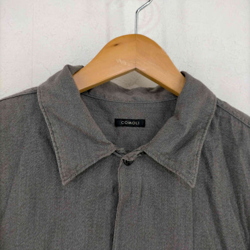コモリ COMOLI 22SS ヨリ杢 オープンカラーシャツ メンズ JPN:3