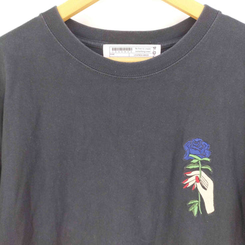 レジェンダ LEGENDA 両面バラ刺繍 バックプリント クルーネックTシャツ メンズ FREE