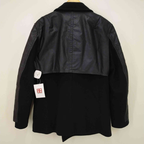 ランバンオンブルー LANVIN en Bleu 切替 ウールPコート メンズ DE:52