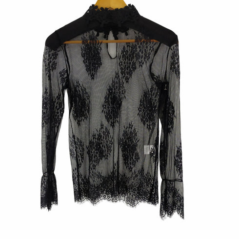 ラブユ LVEU. See through lace high neck tops シアーカットソー 透かし レディース FREE
