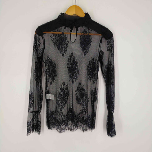 ラブユ LVEU. See through lace high neck tops シアーカットソー 透かし レディース FREE