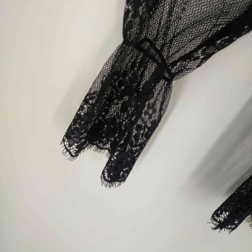 ラブユ LVEU. See through lace high neck tops シアーカットソー 透かし レディース FREE