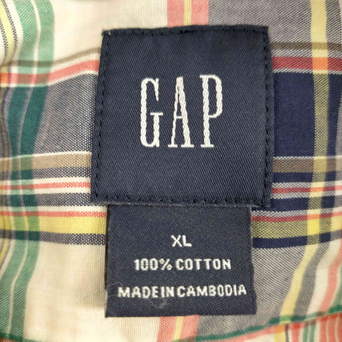 ギャップ Gap 2008年 OLD GAP チェック ボタンダウン 長袖シャツ メンズ import:XL