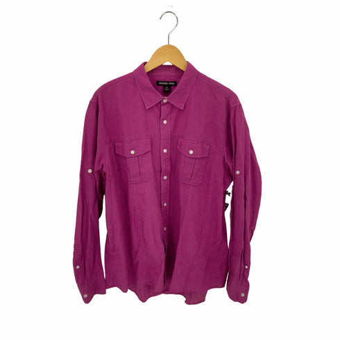 マイケルコース Michael Kors リネン混 フラップボタン L/S シャツ メンズ JPN:XL