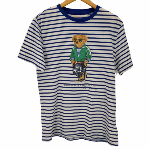 ポロラルフローレン POLO RALPH LAUREN ボーダー ポロベア Tシャツ メンズ import:XL