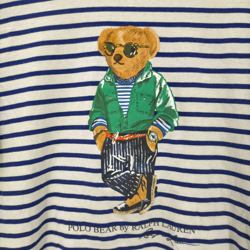 ポロラルフローレン POLO RALPH LAUREN ボーダー ポロベア Tシャツ メンズ import:XL