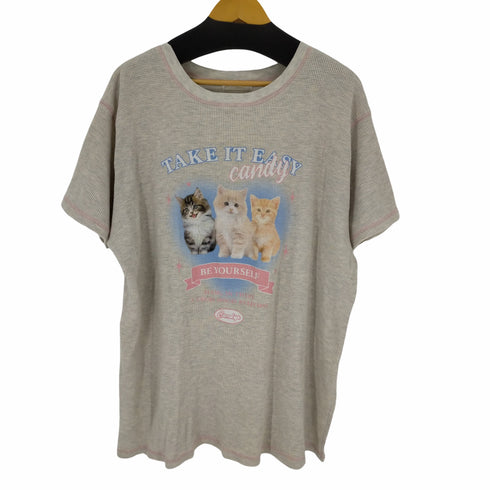 キャンディーストリッパー CANDY STRIPER BE YOURSELF WAFFLE BIG Tシャツ レディース JPN:2