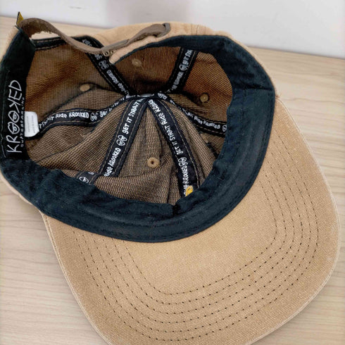 クルキッド KROOKED ワンポイント刺繍 パネルキャップ メンズ
