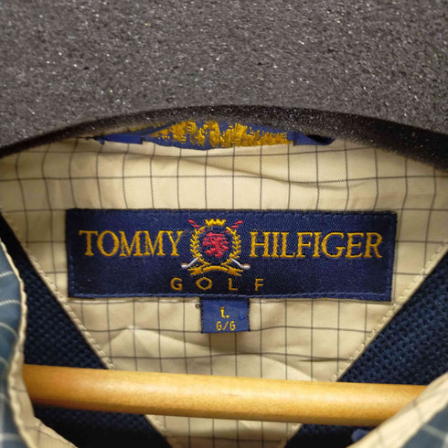 トミーヒルフィガーゴルフ TOMMY HILFIGER GOLF 90s 格子チェックスイングトップ 裏地メッシュ メンズ JPN:L