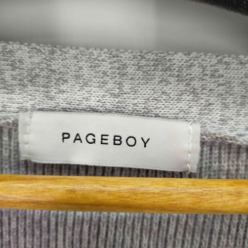 ページボーイ PAGE BOY ワッフル ボリューム カーディガン レディース FREE
