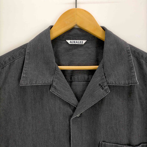 オーラリー AURALEE 24SS SELVEDGE SUPER LIGHT DENIM HALF SLEEVED SHIRT メンズ JPN:4