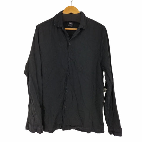 ザラ ZARA 総柄 L/S シャツ メンズ