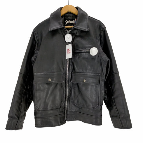 ショット Schott USA製 181 ポリスマン シングルジャケット レザートラッカー メンズ US:36