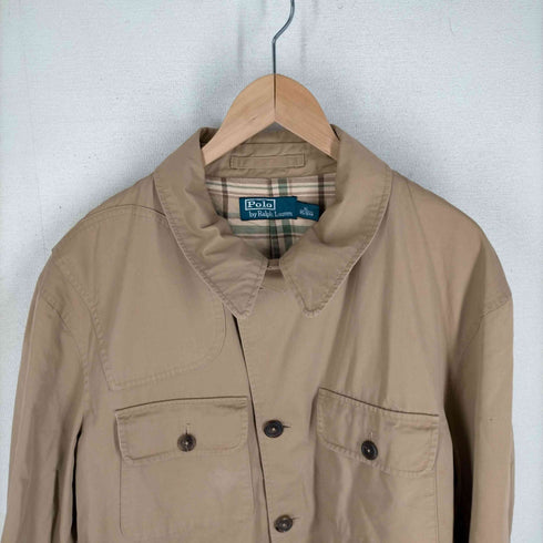 ポロバイラルフローレン Polo by RALPH LAUREN 90S 裏地チェック チンスト付 カバーオール ハンティング ジャケット メンズ JPN:XL