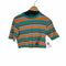 エイチビューティーアンドユースユナイテッドアローズ H BEAUTY & YOUTH UNITED ARROWS MULTI BORDER CROPPED T-SHIRT/Tシャツ レディース