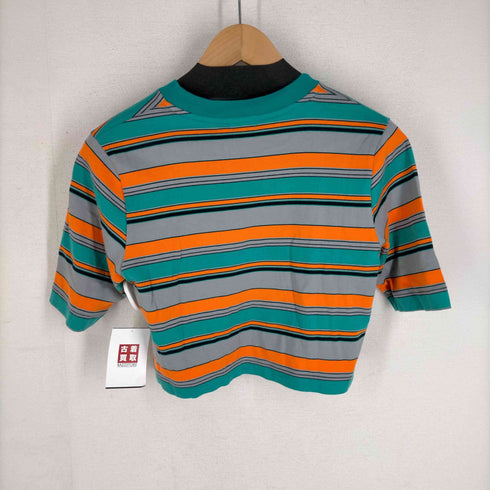 エイチビューティーアンドユースユナイテッドアローズ H BEAUTY & YOUTH UNITED ARROWS MULTI BORDER CROPPED T-SHIRT/Tシャツ レディース
