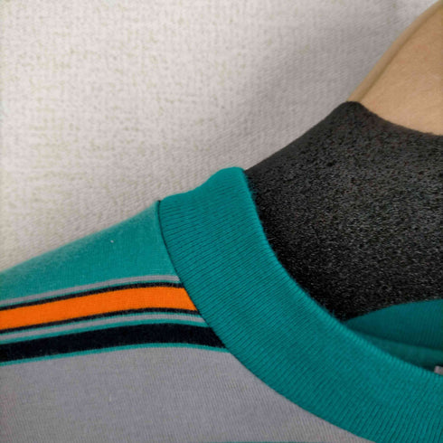 エイチビューティーアンドユースユナイテッドアローズ H BEAUTY & YOUTH UNITED ARROWS MULTI BORDER CROPPED T-SHIRT/Tシャツ レディース
