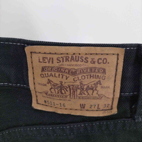 リーバイス Levis 90S 511 日本製 ボタン裏J09 ブラック デニム パンツ 94年製 レディース W27 Ⅼ32