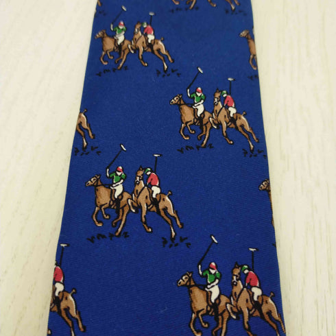 ポロラルフローレン POLO RALPH LAUREN HAND MADE IN ITALY総柄シルクネクタイ メンズ