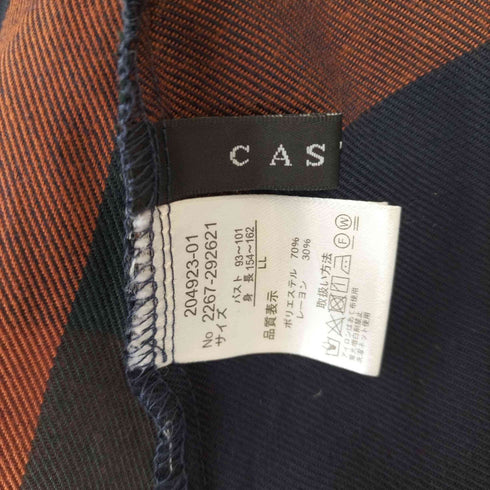 キャスティータ CASTITA ビッグチェックシャツワンピース レディース LL