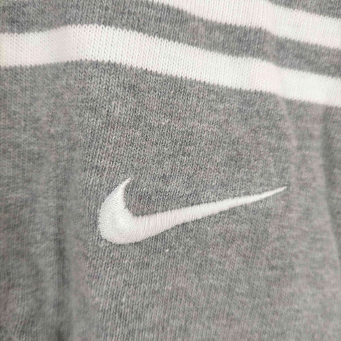 ナイキ NIKE スウォッシュ刺繍 コットン ボーダーポロシャツ メンズ JPN:S