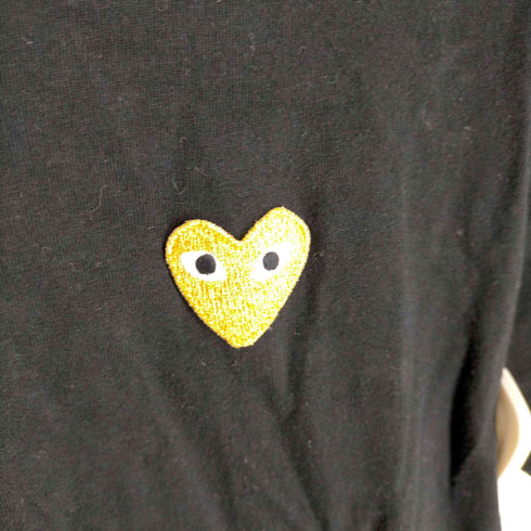 プレイコムデギャルソン PLAY COMME des GARCONS PLAY CD ハート刺しゅうクルーネックTシャツ メンズ JPN:M