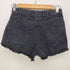 サンドロ sandro PARIS カットオフ ブラック デニム ショーツ パンツ レディース EUR:38