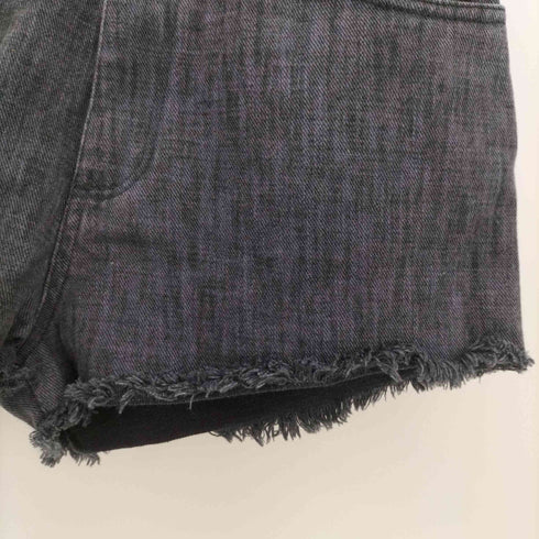 サンドロ sandro PARIS カットオフ ブラック デニム ショーツ パンツ レディース EUR:38