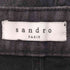 サンドロ sandro PARIS カットオフ ブラック デニム ショーツ パンツ レディース EUR:38