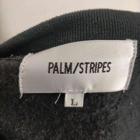 パームストライプ PALM/STRIPES 両面プリントクルーネックスウェット メンズ JPN:L