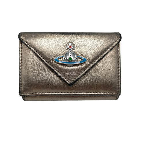 ヴィヴィアンウエストウッド Vivienne Westwood EMMA 立体オーブ メタリック 三つ折り財布 エマ レディース
