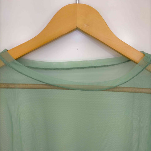 レイビームス Ray BEAMS チュールシースルーハーフスリーブTシャツ レディース