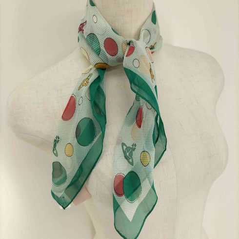 ヴィヴィアンウエストウッド アクセサリー Vivienne Westwood Accessories オーブ 総柄シルク スカーフ レディース