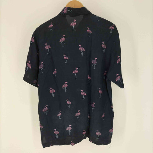 タウンバイシャトルノーツ TOWN BY SHUTTLE NOTES フラミンゴ柄 レーヨン S/S シャツ メンズ JPN:M
