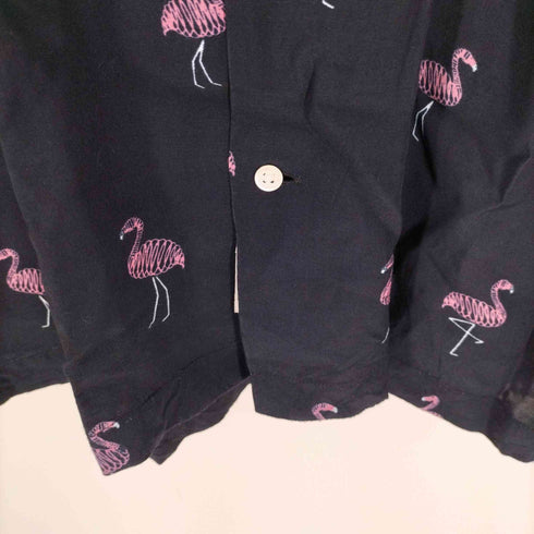 タウンバイシャトルノーツ TOWN BY SHUTTLE NOTES フラミンゴ柄 レーヨン S/S シャツ メンズ JPN:M