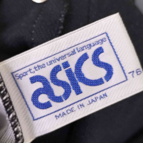 アシックス ASICS 80s 日本製 ロゴ刺繍 サイドライントラックパンツ メンズ 76