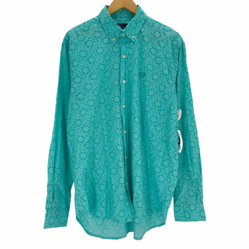 フレッドペリー FRED PERRY ワンポイントロゴ刺繍総柄ボタンダウンシャツ メンズ import:XXL