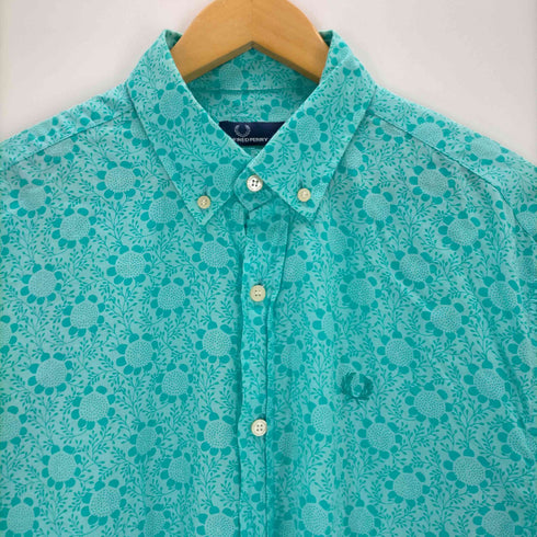 フレッドペリー FRED PERRY ワンポイントロゴ刺繍総柄ボタンダウンシャツ メンズ import:XXL