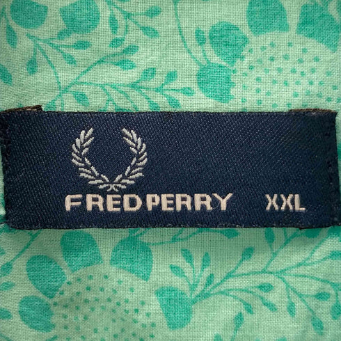 フレッドペリー FRED PERRY ワンポイントロゴ刺繍総柄ボタンダウンシャツ メンズ import:XXL