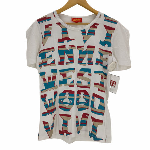 ヴィヴィアンウエストウッドレッドレーベル Vivienne Westwood RED LABEL フロントロゴプリントTシャツ レディース import:M