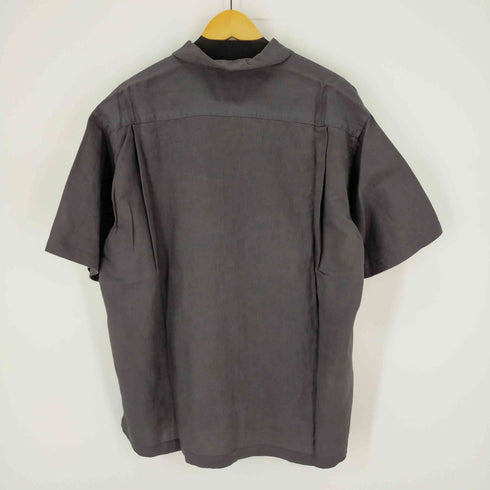 ユニクロ UNIQLO 00S リネンコットン開襟S/Sシャツ ボックスシルエット オープンカラーシャツ メンズ import:XL