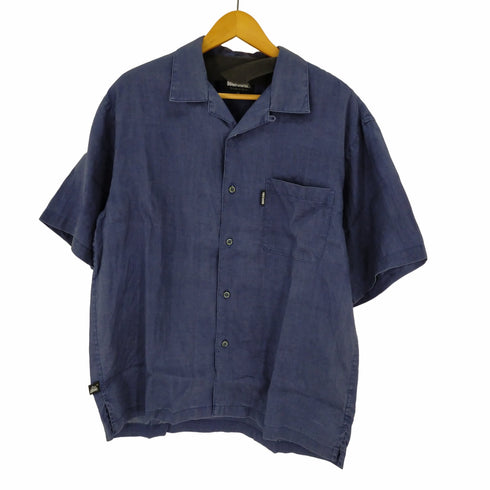 ファーストダウン FIRST DOWN 00S リネン 開襟S/S シャツ ボックスシルエット メンズ LL