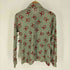 総柄 シルクライク L/S シャツ レディース