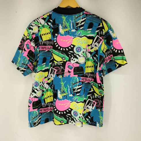 バレンシアガ BALENCIAGA CREW NECK NEON PRINTED OVERSIZED T-SHIRT メンズ JPN:M
