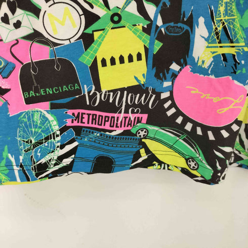 バレンシアガ BALENCIAGA CREW NECK NEON PRINTED OVERSIZED T-SHIRT メンズ JPN:M