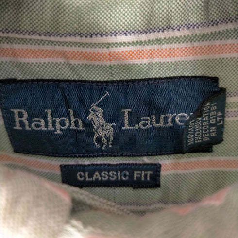ラルフローレン RALPH LAUREN 90S CLASSIC FIT マルチストライプシャツ メンズ 15 1/2