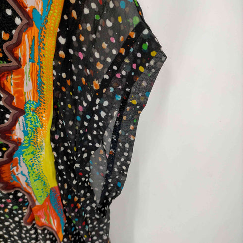 ツモリチサト TSUMORI CHISATO レーヨン混 シルク ドット ノースリーブ ワンピース レディース JPN:2