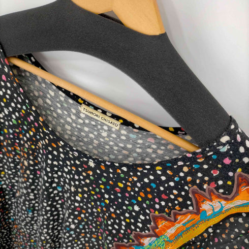 ツモリチサト TSUMORI CHISATO レーヨン混 シルク ドット ノースリーブ ワンピース レディース JPN:2